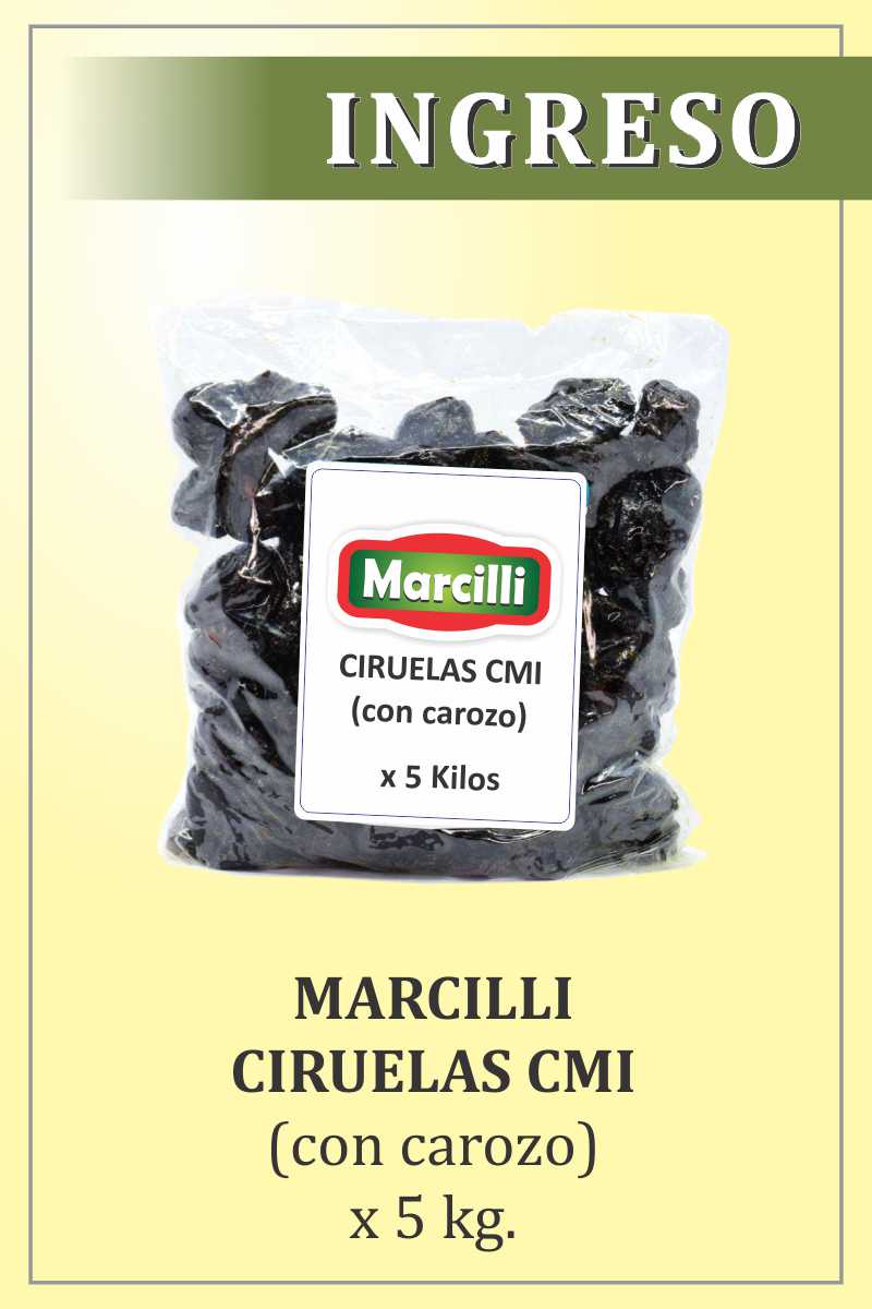 Novedades Productos MARCILLI - CIRUELAS 88/110 (con carozo) X 5 KG