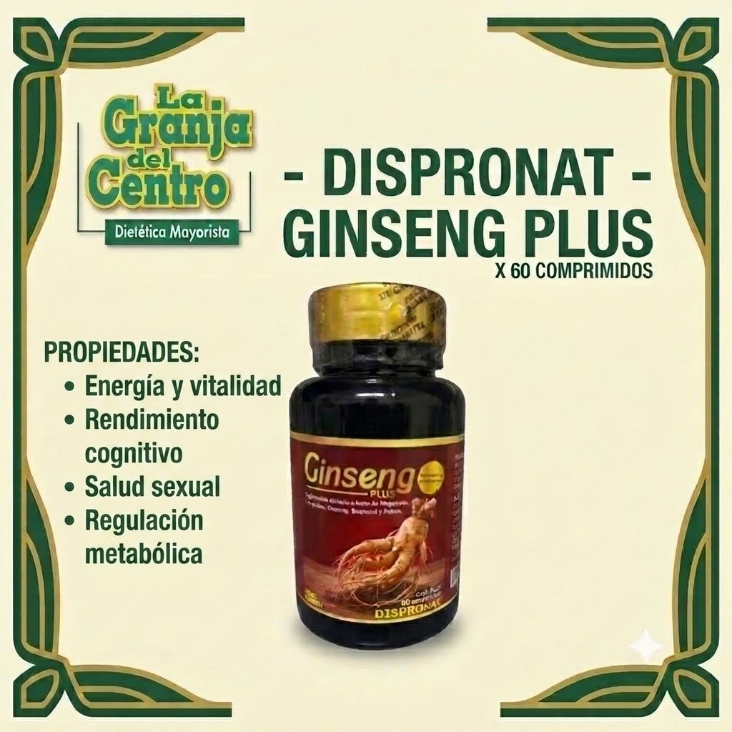 Novedades Productos DISPRONAT- GINSENG PLUS X 60 COMPRIMIDOS
