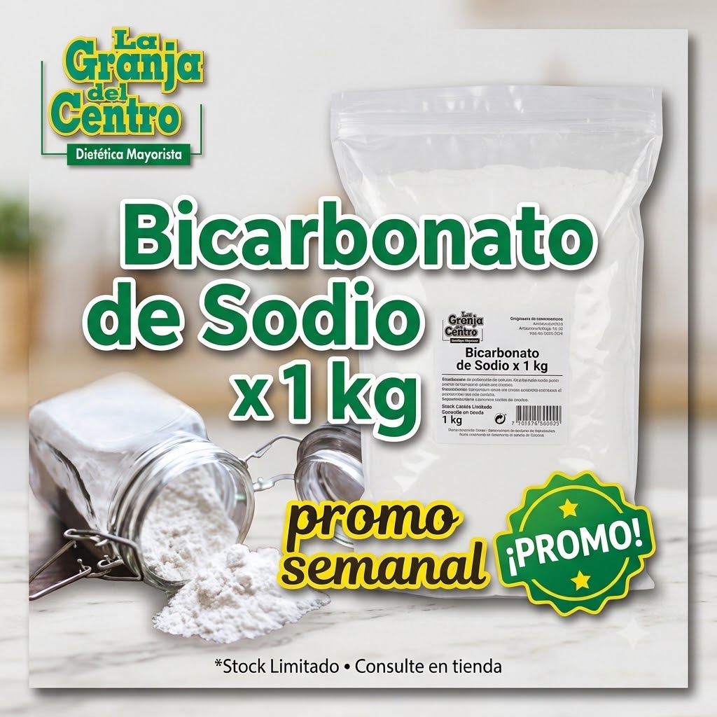 Ofertas y Promociones Bicarbonato de Sodio x 1 kg  promo semanal