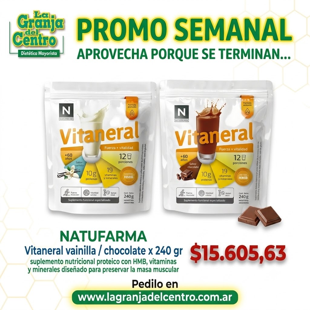Ofertas y Promociones NATUFARMA Vitaneral Chocolate  x 240 gr promo semanal